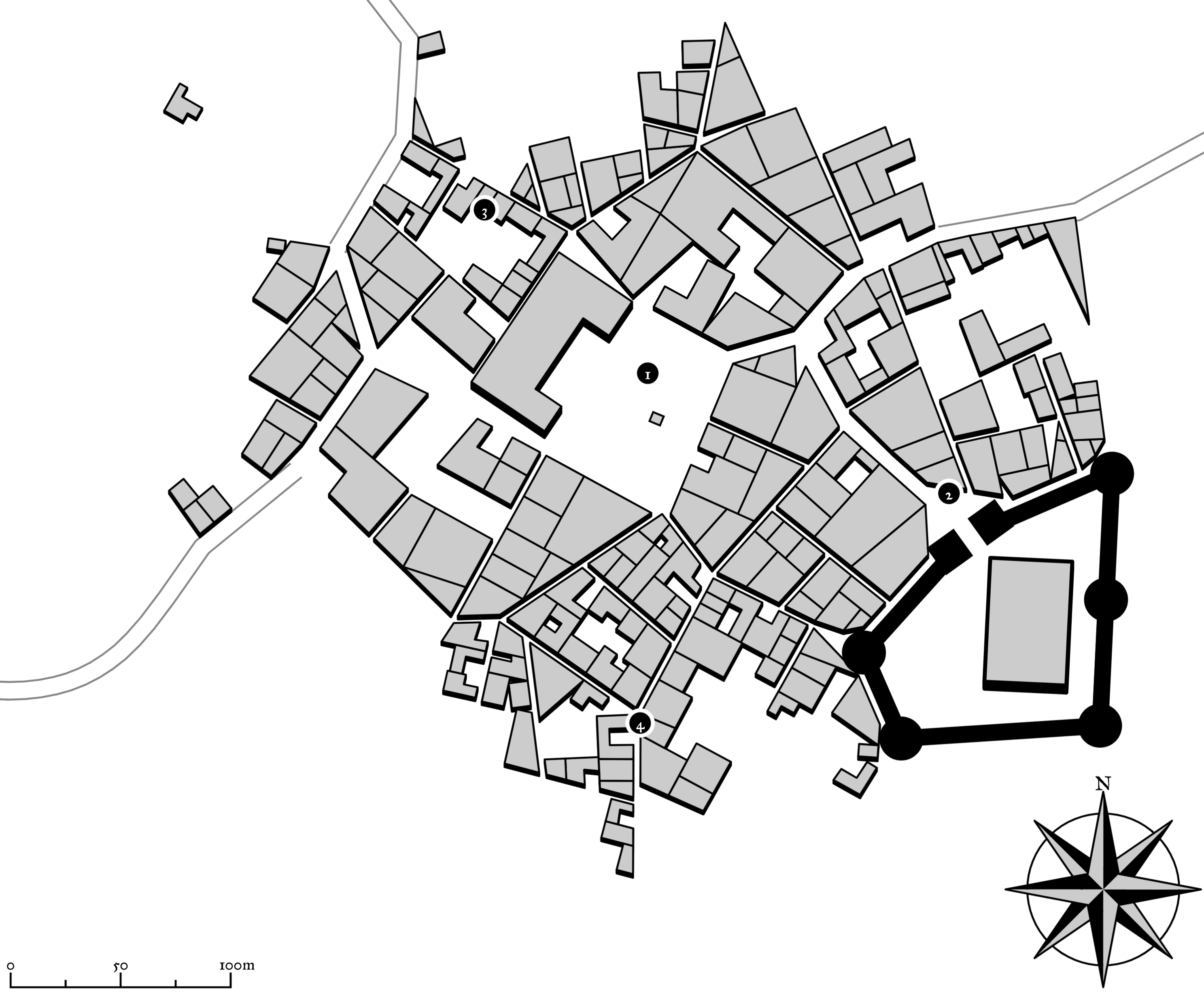 The Town of Bracken. Source: Made with Watabou City Generator