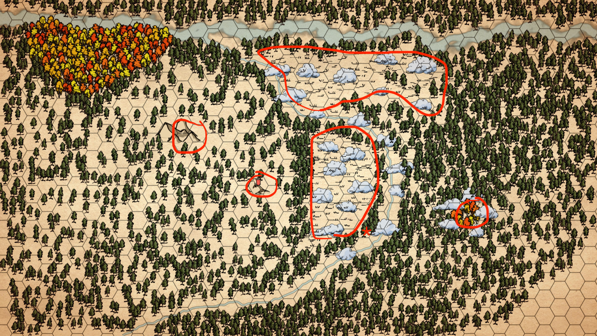 Old Baglun Forest Event Areas. Source: Homemade