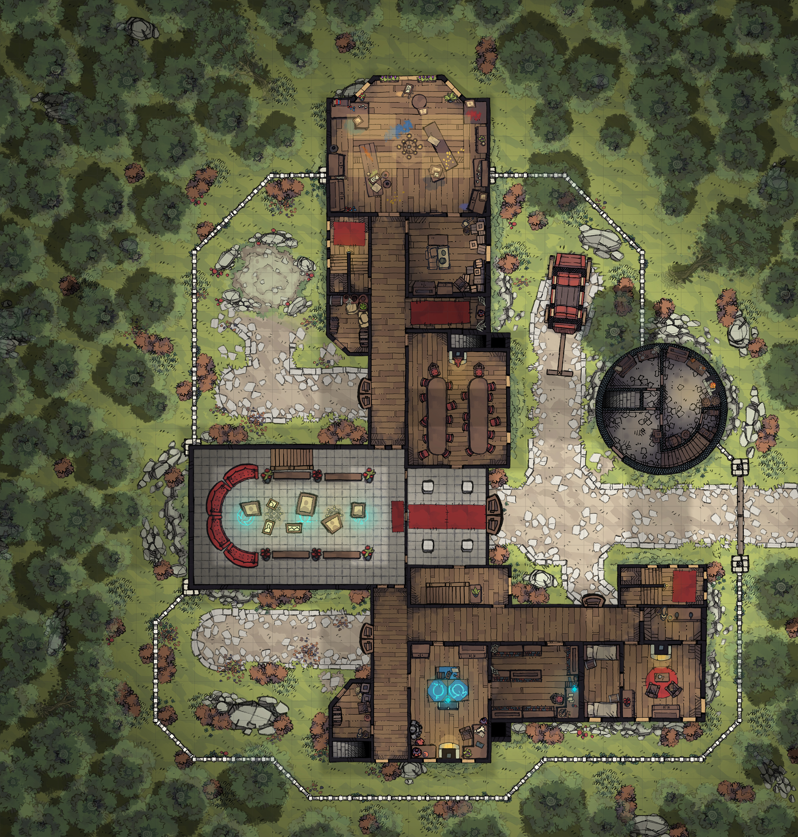 Mansion Level 1. Source: 2-Minute Tabletop