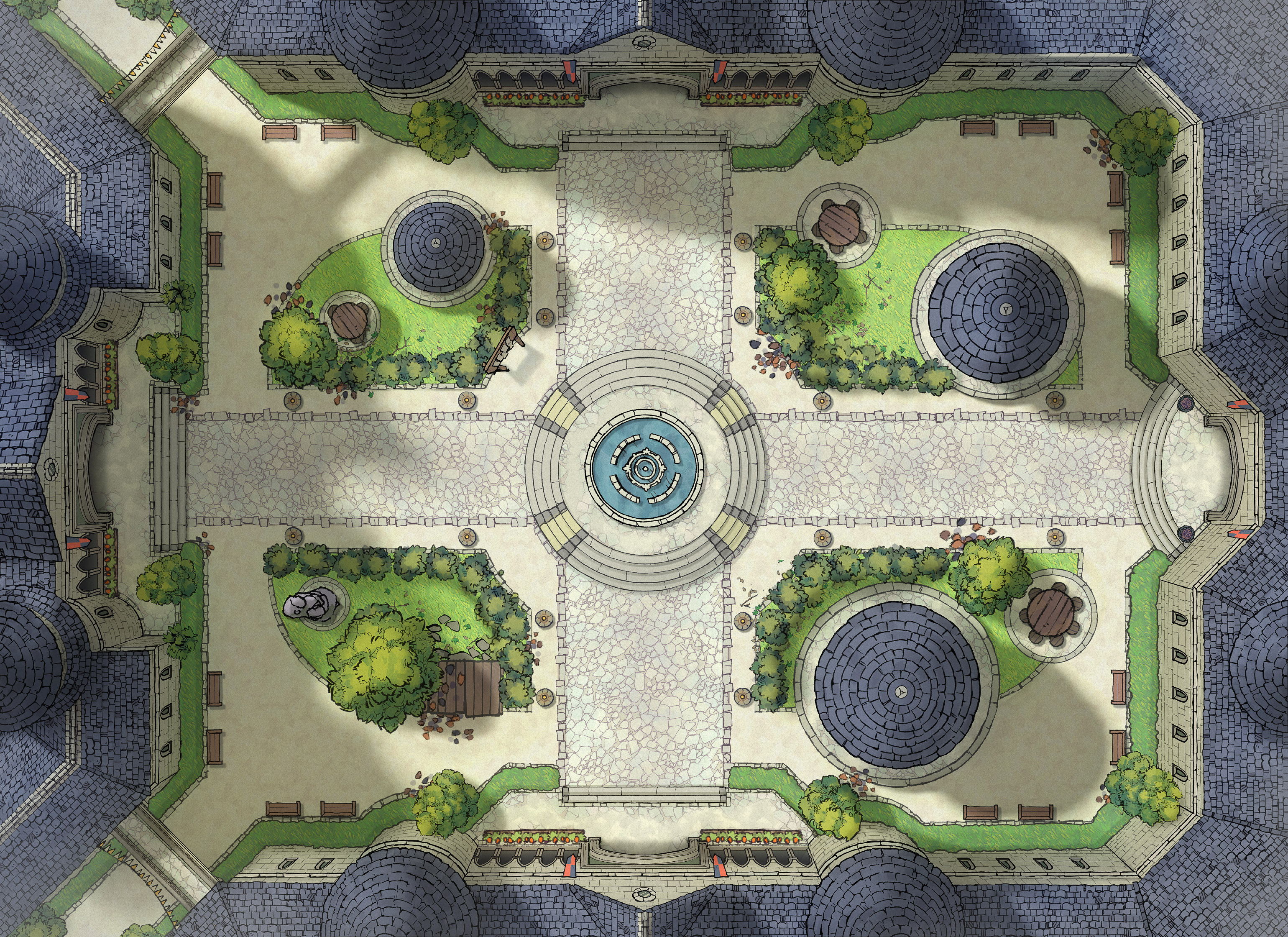 The Courtyard. Source: 2-Minute Tabletop